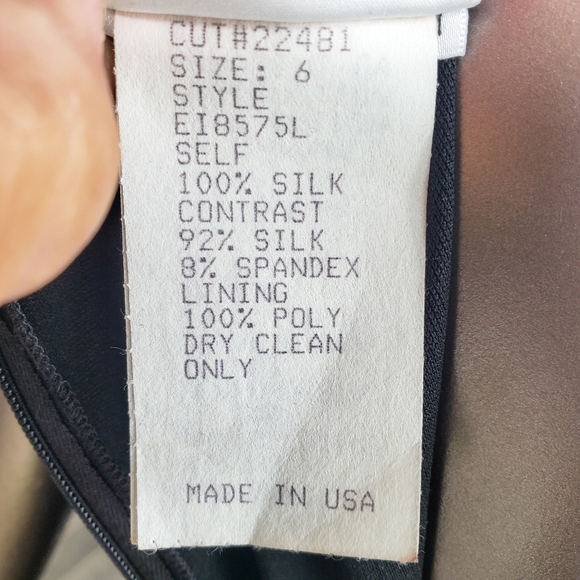 Emily in Paris Inspo: NWT Vintage Tadashi Shoji Silk Waterfall Dress - Picture 13 of 16